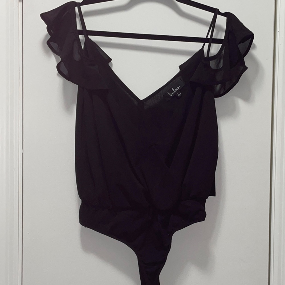 Lulu's Black Sheer Bodysuit